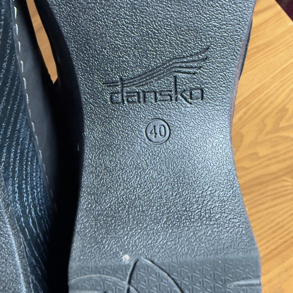 Dansko Marla Mary Jane Heels Black Burnished Calf Leather Women's EU 40 US 9.5 - Picture 6 of 6